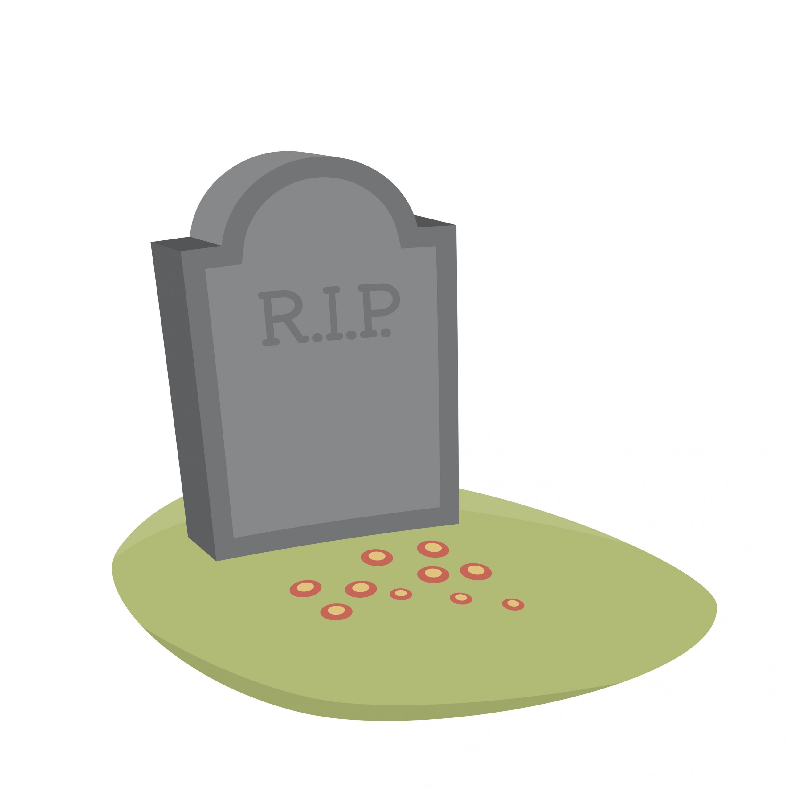 Cartoon gravestone